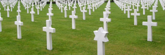 American Servicemen Laid to Rest at the Omaha Beach Cemetery, Normandy, France