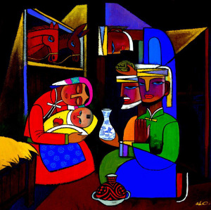 Jesus, Joseph, and Mary