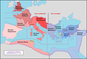 Dioceses of Roman Empire, c. 300